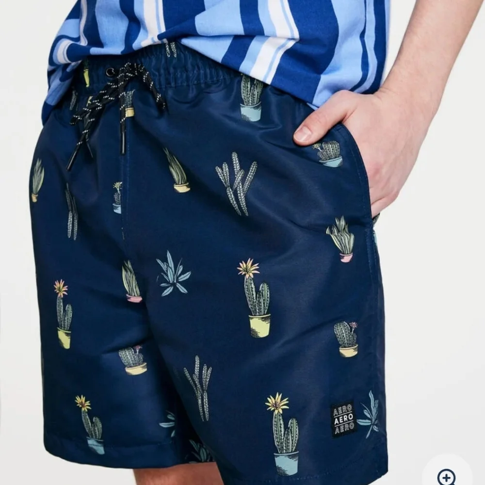Aeropostale Cacti Kickback Jogger Shorts Board Shorts Swim Trunks Cactus Medium